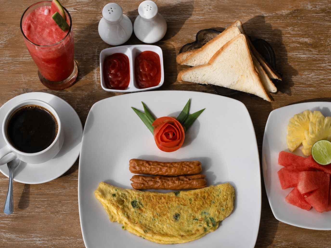 Sarapan American di vila