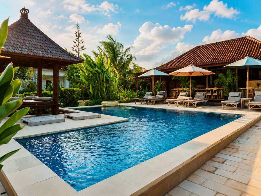 Outdoor pool at Uluwatu Jungle Villa